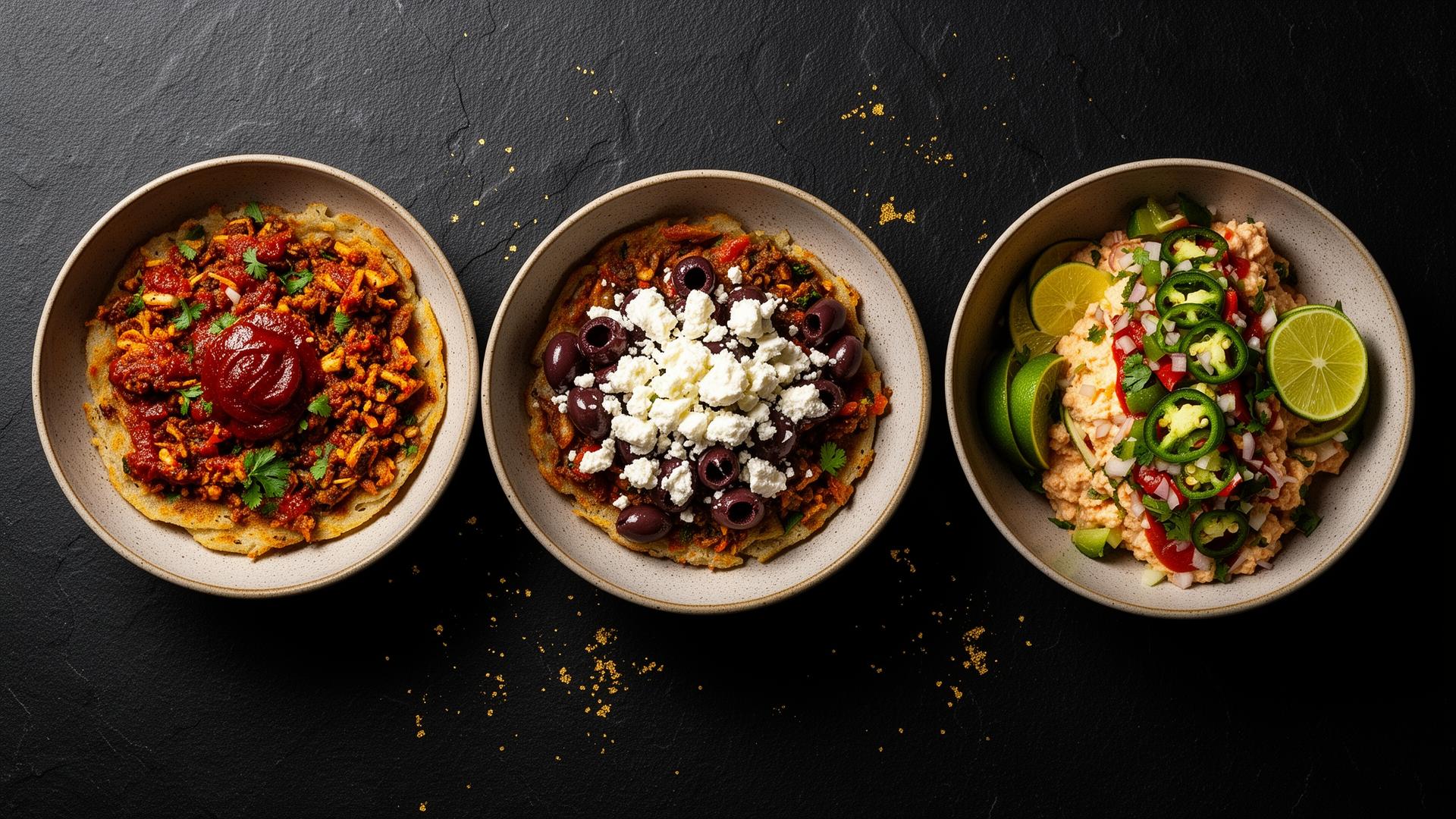 Three global kothu bowls